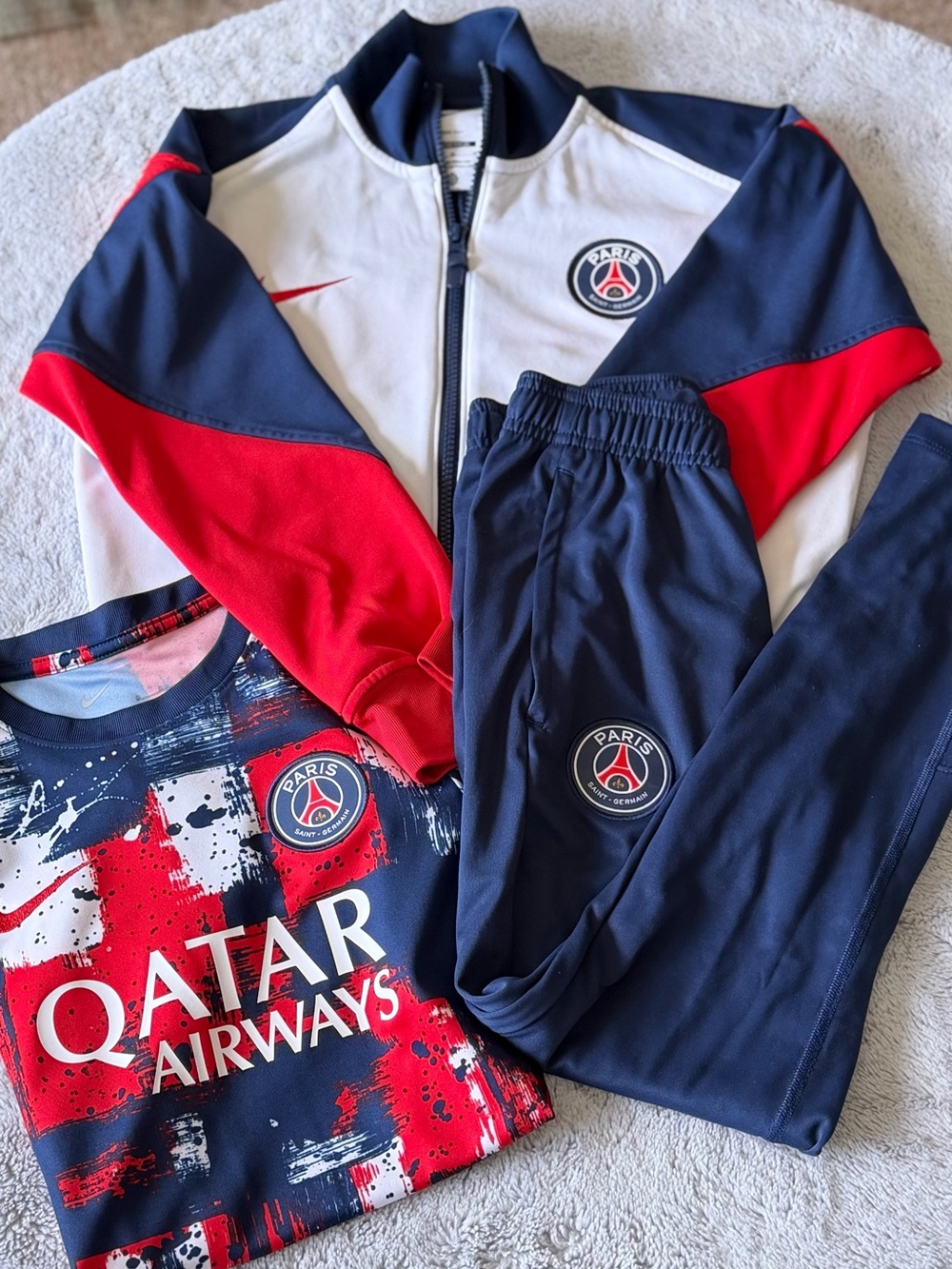 Nike PSG Paris Saint-Germain 3-Piece Tracksuit Set Jacket Pants Jersey Youth